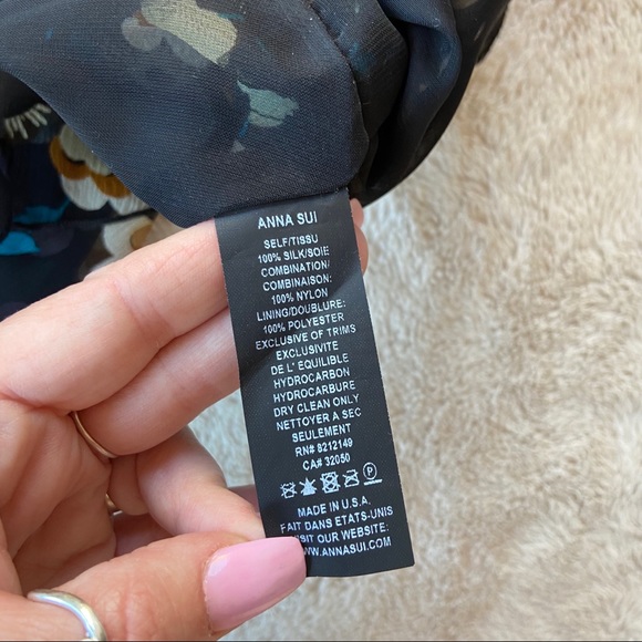 Anna Sui For Anthropologie Victoriana Silk Blouse - Picture 8 of 8